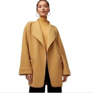ARITZIA Wilfred Wool Open Front Coat in Gold